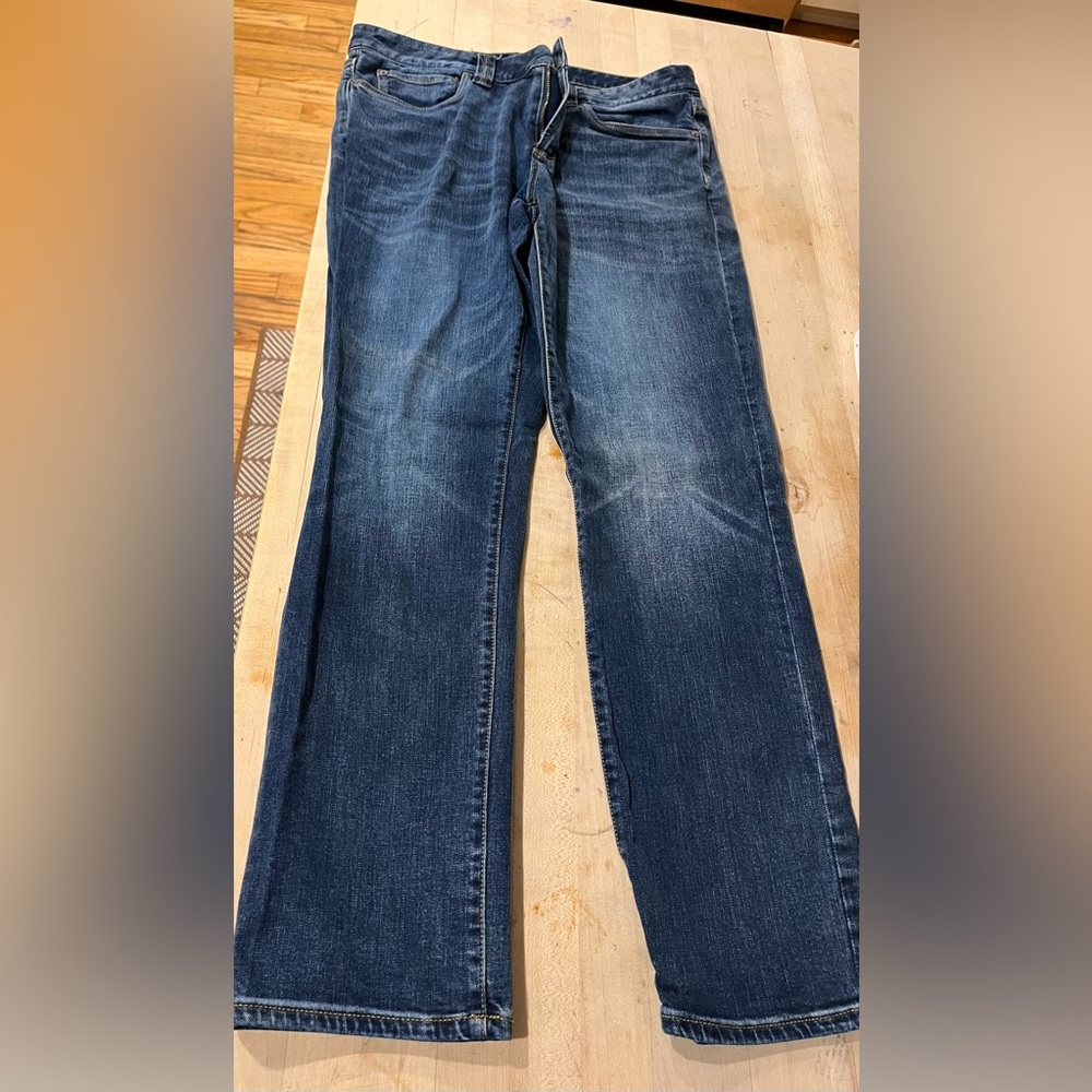 34W by 30L men’s LL Bean dark wash jeans